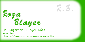 roza blayer business card